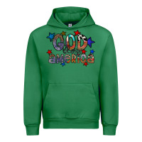 Emerald god bless america Urban Hoodie - CowhideDigitalArt
