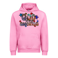 Fuchsia Pink god bless america Urban Hoodie - CowhideDigitalArt
