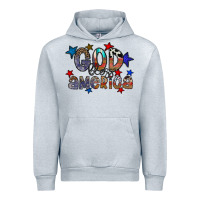 Heather Grey god bless america Urban Hoodie - CowhideDigitalArt