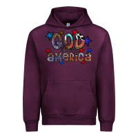 Mauve Wine god bless america Urban Hoodie - CowhideDigitalArt