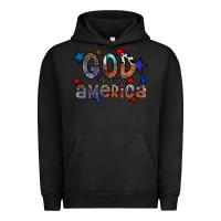 Pigment Black god bless america Urban Hoodie - CowhideDigitalArt