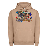 Pigment Burro god bless america Urban Hoodie - CowhideDigitalArt