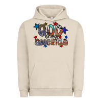 Pigment French Oak god bless america Urban Hoodie - CowhideDigitalArt
