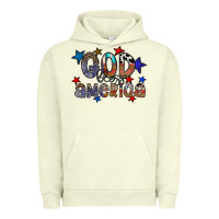Pigment Pistachio god bless america Urban Hoodie - CowhideDigitalArt