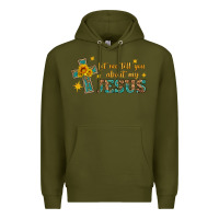 Army Green let me tell you about my jesus Premium Hoodie - HRA Design Shop