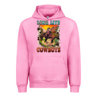 Fuchsia Pink long live cowboys Urban Hoodie - FaDigitalArtStudio