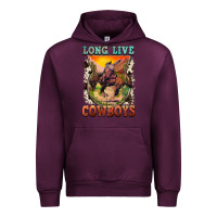 Mauve Wine long live cowboys Urban Hoodie - FaDigitalArtStudio