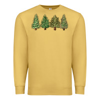 Antique Gold christmas trees Premium Sweatshirt - MaliasSmallBusiness
