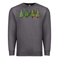 Charcoal Heather christmas trees Premium Sweatshirt - MaliasSmallBusiness