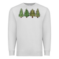 Dove Grey christmas trees Premium Sweatshirt - MaliasSmallBusiness