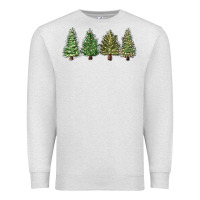 Oatmeal Heather christmas trees Premium Sweatshirt - MaliasSmallBusiness
