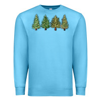 Ocean Blue christmas trees Premium Sweatshirt - MaliasSmallBusiness