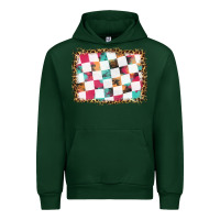 Forest Green race background with leopard frame Urban Hoodie - HRA Design Shop