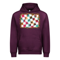 Mauve Wine race background with leopard frame Urban Hoodie - HRA Design Shop