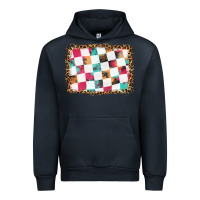 Navy race background with leopard frame Urban Hoodie - HRA Design Shop