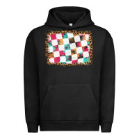 Pigment Black race background with leopard frame Urban Hoodie - HRA Design Shop