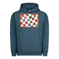 Pigment Midnight Navy race background with leopard frame Urban Hoodie - HRA Design Shop