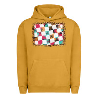 Pigment Peanut Butter race background with leopard frame Urban Hoodie - HRA Design Shop