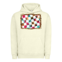 Pigment Pistachio race background with leopard frame Urban Hoodie - HRA Design Shop