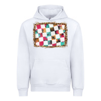 White race background with leopard frame Urban Hoodie - HRA Design Shop