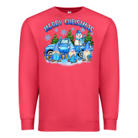 Cardinal merry christmas snowman gnomes truck Premium Sweatshirt - MaliasSmallBusiness