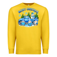 Lemon merry christmas snowman gnomes truck Premium Sweatshirt - MaliasSmallBusiness