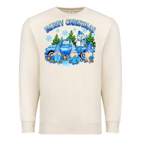 Sandshell merry christmas snowman gnomes truck Premium Sweatshirt - MaliasSmallBusiness