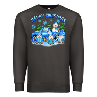 Smoke merry christmas snowman gnomes truck Premium Sweatshirt - MaliasSmallBusiness