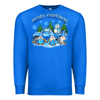 True Royal merry christmas snowman gnomes truck Premium Sweatshirt - MaliasSmallBusiness