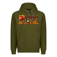 Army Green firefighter wife with hat sunflowers Premium Hoodie - HRA Design Shop