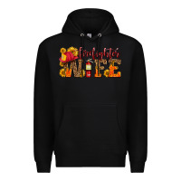 Black firefighter wife with hat sunflowers Premium Hoodie - HRA Design Shop