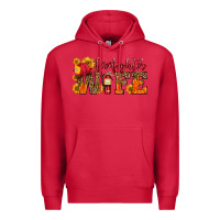 Cardinal firefighter wife with hat sunflowers Premium Hoodie - HRA Design Shop