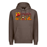 Coffee firefighter wife with hat sunflowers Premium Hoodie - HRA Design Shop