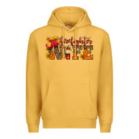 Mustard firefighter wife with hat sunflowers Premium Hoodie - HRA Design Shop