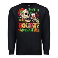 Black full of holiday spirit Premium Sweatshirt - MaliasSmallBusiness