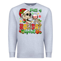 Heather Grey full of holiday spirit Premium Sweatshirt - MaliasSmallBusiness