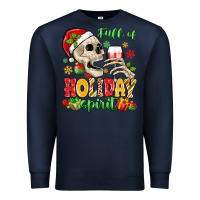 Navy full of holiday spirit Premium Sweatshirt - MaliasSmallBusiness