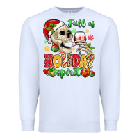 White full of holiday spirit Premium Sweatshirt - MaliasSmallBusiness
