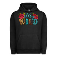 Pigment Black stay wild Urban Hoodie - HRA Design Shop