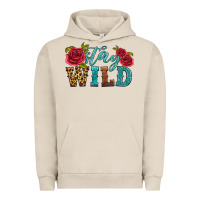 Pigment French Oak stay wild Urban Hoodie - HRA Design Shop