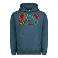 Pigment Midnight Navy stay wild Urban Hoodie - HRA Design Shop