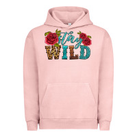 Pigment Salmon stay wild Urban Hoodie - HRA Design Shop