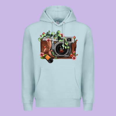 Floral Eucalyptus Film Roll Vintage Camera Premium Hoodie Designed By Fadigitalartstudio