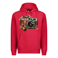 Cardinal floral eucalyptus film roll vintage camera Premium Hoodie - FaDigitalArtStudio