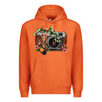 Carrot floral eucalyptus film roll vintage camera Premium Hoodie - FaDigitalArtStudio