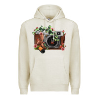 Oatmeal Heather floral eucalyptus film roll vintage camera Premium Hoodie - FaDigitalArtStudio