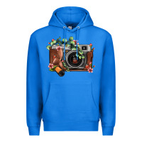 True Royal floral eucalyptus film roll vintage camera Premium Hoodie - FaDigitalArtStudio
