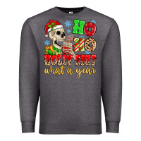 Charcoal Heather ho ho holy shit what a year Premium Sweatshirt - MaliasSmallBusiness