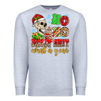 Heather Grey ho ho holy shit what a year Premium Sweatshirt - MaliasSmallBusiness