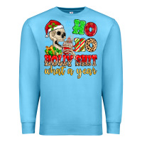 Ocean Blue ho ho holy shit what a year Premium Sweatshirt - MaliasSmallBusiness